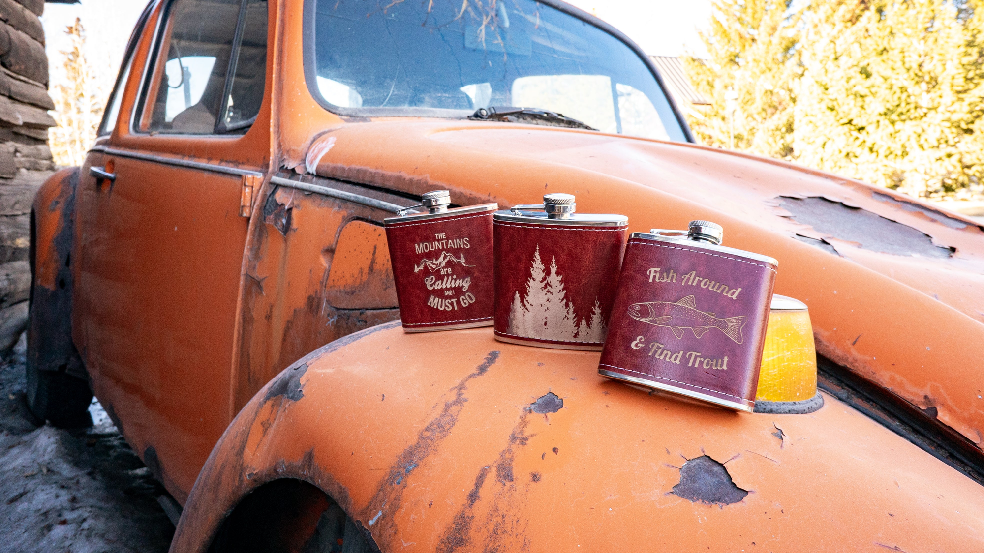 LEATHER FLASKS