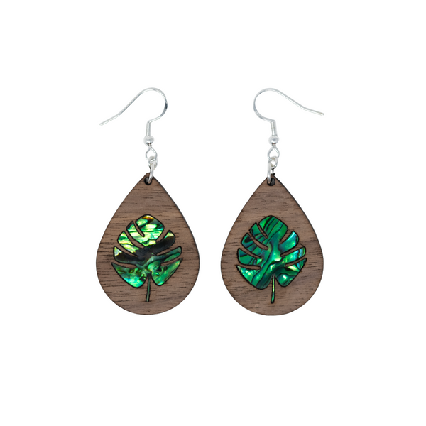 Monstera Leaf Earrings
