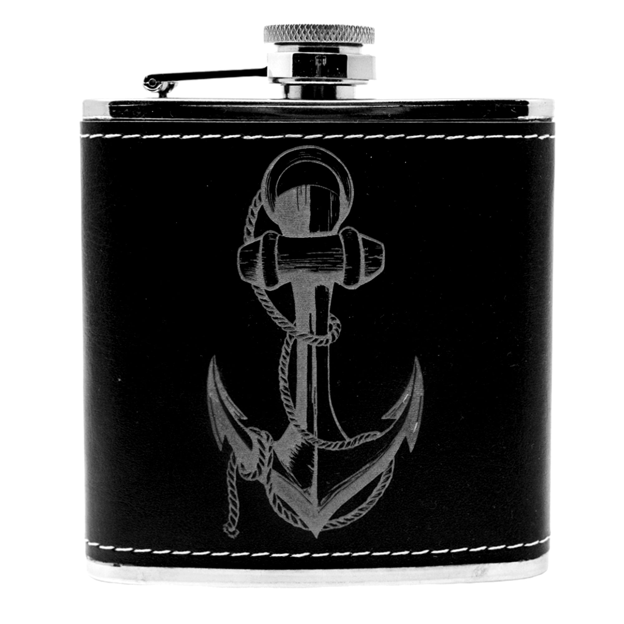 Anchor Leather Flask