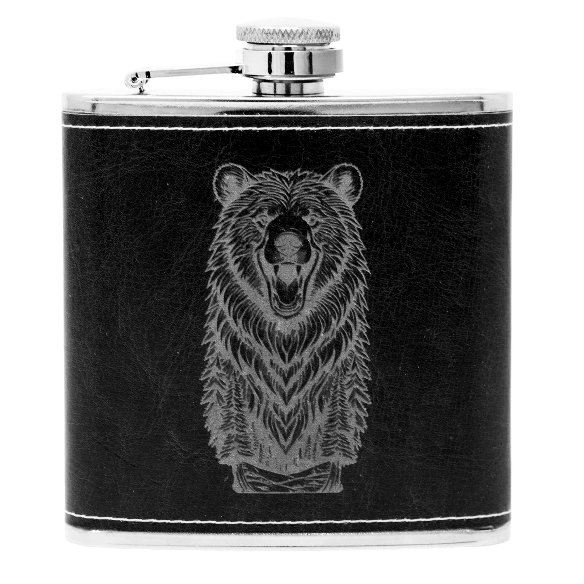 Bear Leather Flask