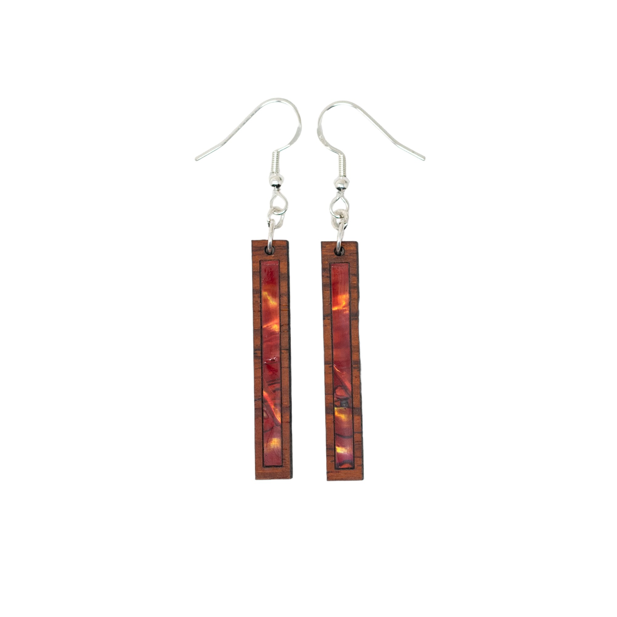 Rectangle Earrings Cocobolo